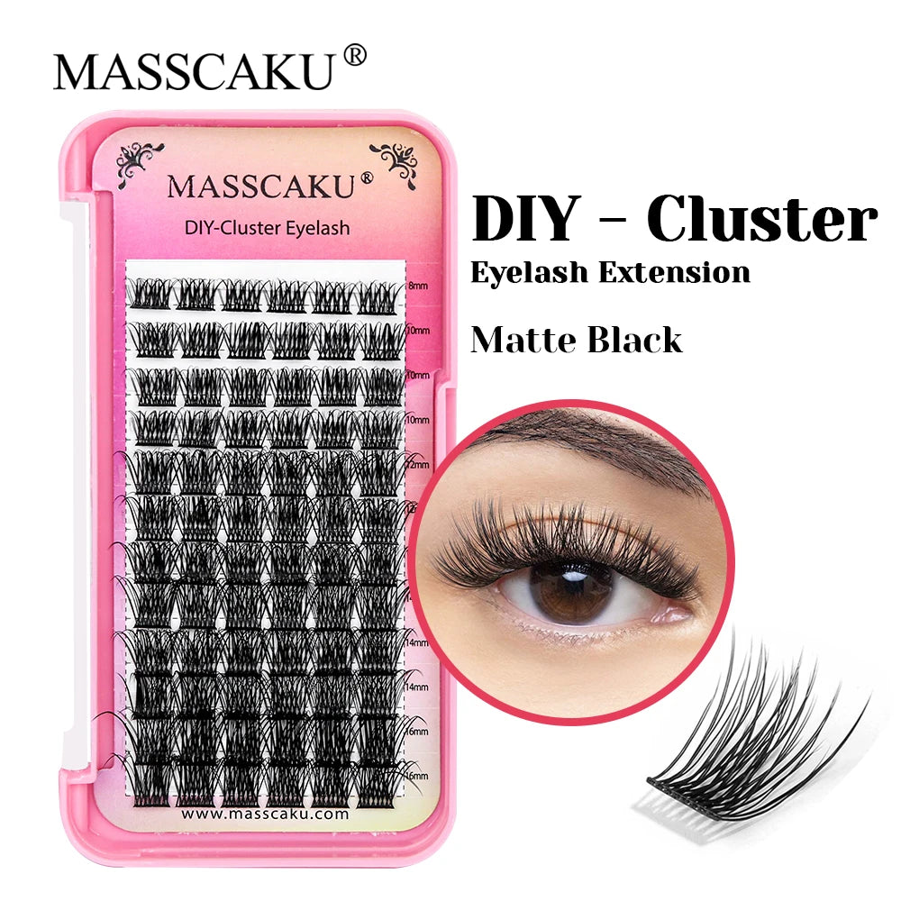 MASSCAKU 0.07mm  Hybrid Eyelashes Waterproof Handmade DIY Clusters