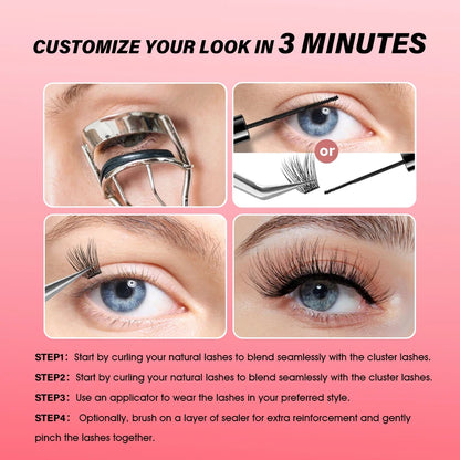 MAASCAKU New Style 8-16mm Mix Length Handmade Makeup Eyelash D/DD Curl Natural Korean PBT Fiber