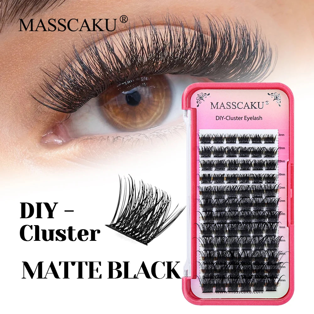 MAASCAKU New Style 8-16mm Mix Length Handmade Makeup Eyelash D/DD Curl Natural Korean PBT Fiber