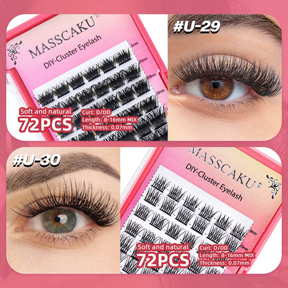 MAASCAKU New Style 8-16mm Mix Length Handmade Makeup Eyelash D/DD Curl Natural Korean PBT Fiber