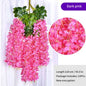 Artificial Wisteria Flower Rattan Wreath