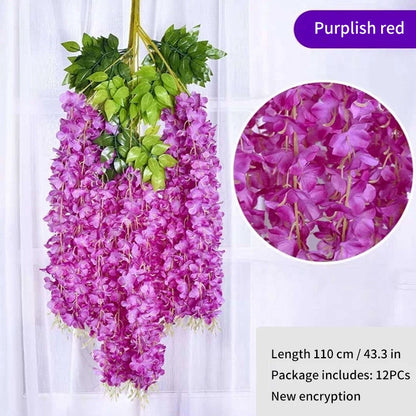 Artificial Wisteria Flower Rattan Wreath
