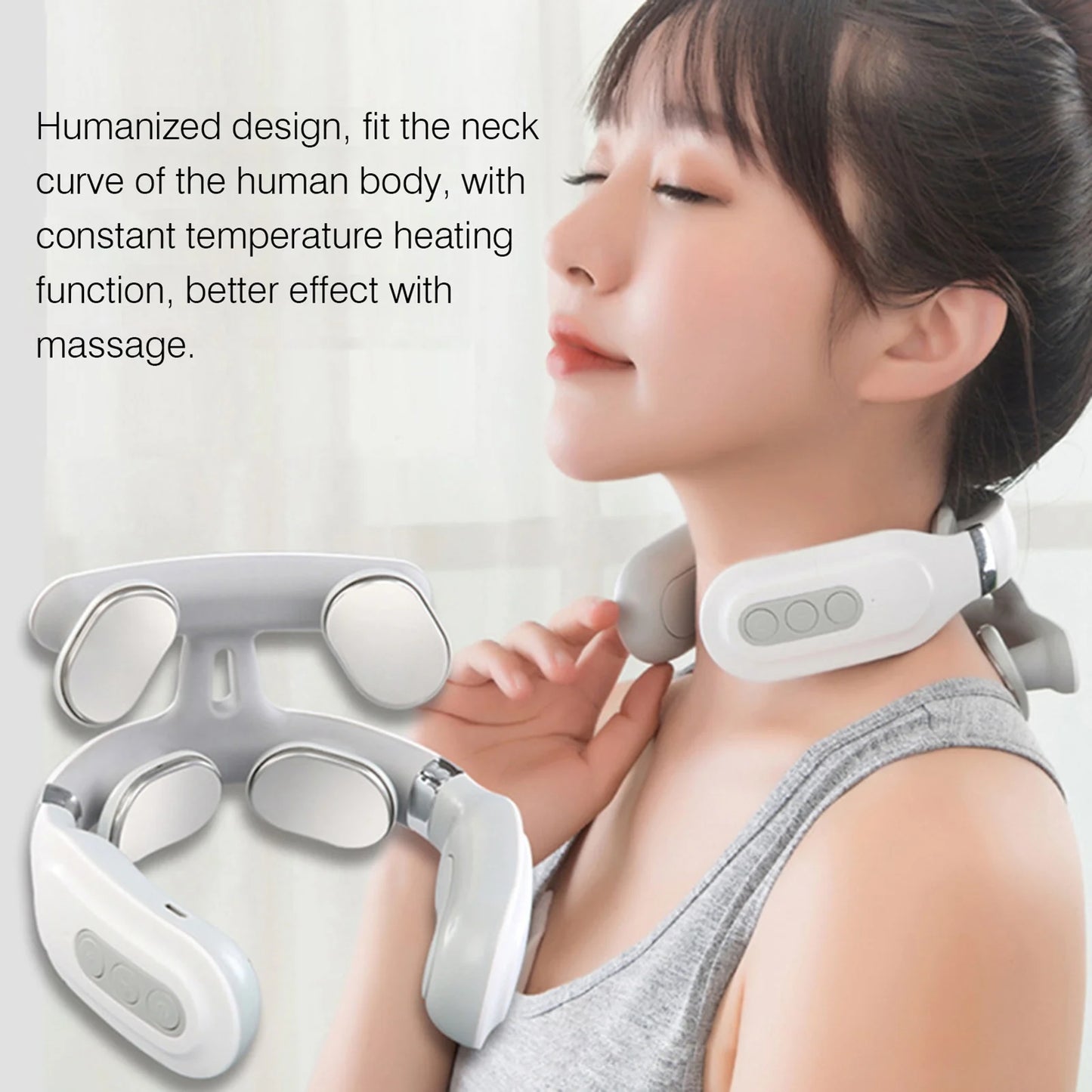 Cervical Massager 16 Modes USB Smart Pulse Heating
