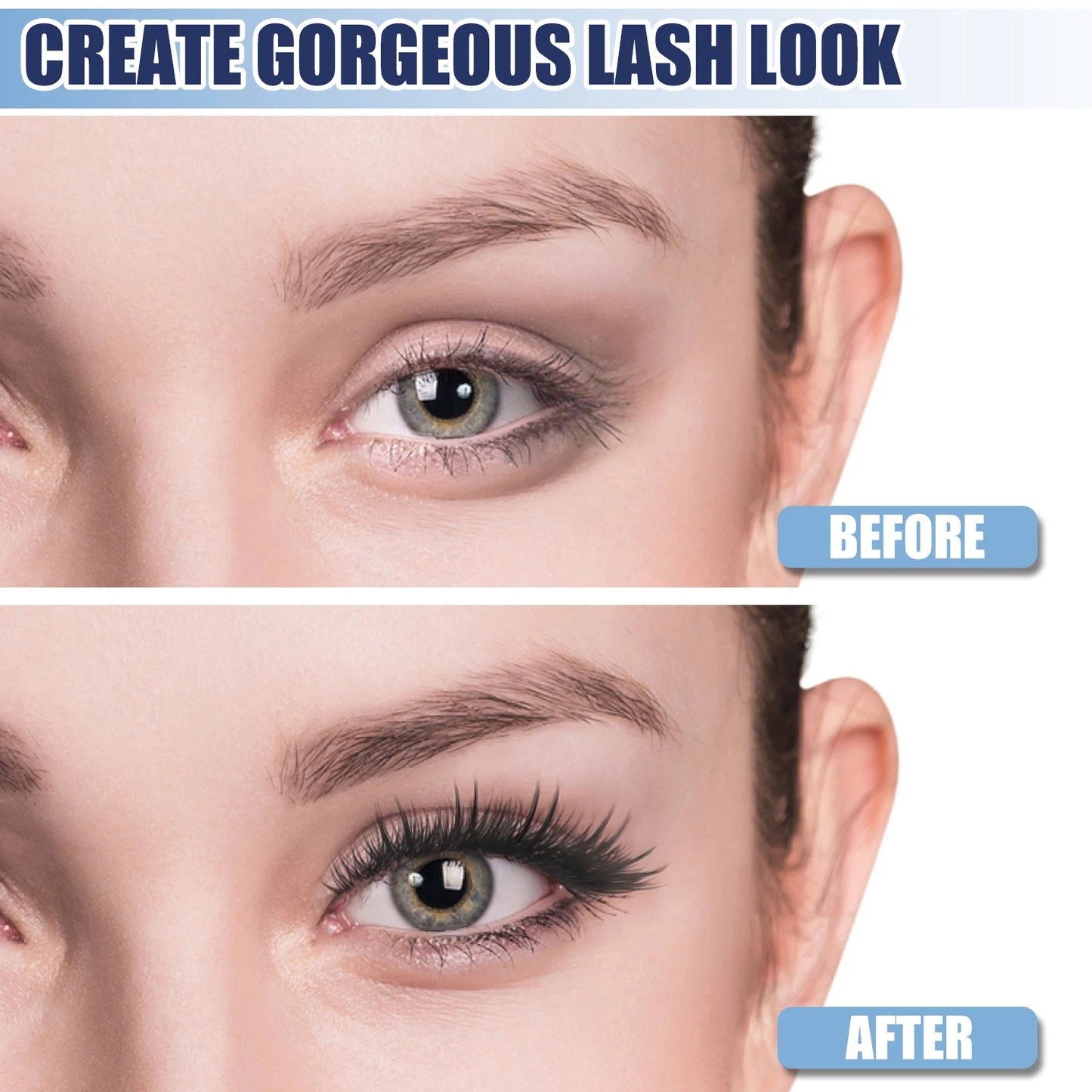 ETVITE DIY Cluster Lashes Fluffy Volume Eyelash Extension Natural Bundles Individual Lashes