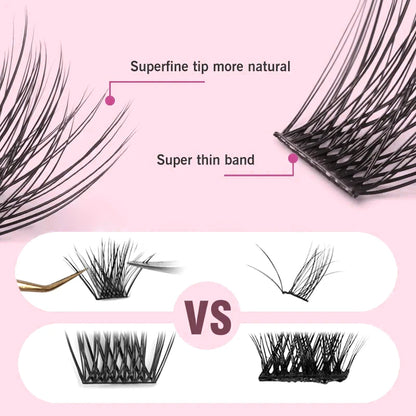 MASSCAKU Newest 240 Clusters 20D DIY Cluster Eyelashes Extension Premade Fans Russian Natural