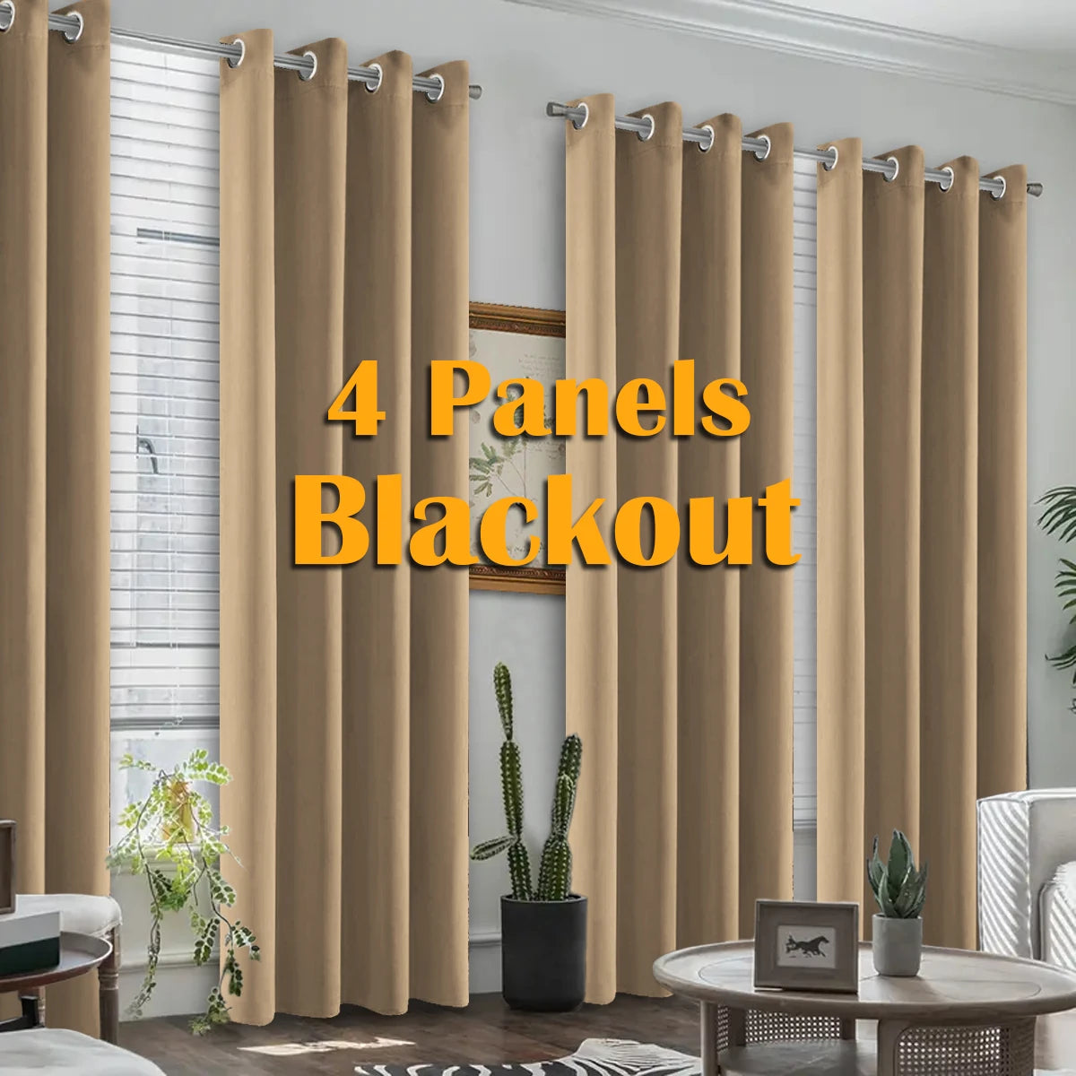 4PCS Blackout Curtains,