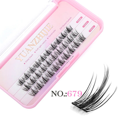 YUANZHIJIE Dramatic Eyelashes Bundles Soft Premium Mink Individual DIY Clusters Lashes