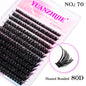 New Style 100D/120D DIY Lash Extension  Clusters Eyelash Natural  Dovetail
