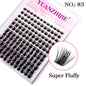 New Style 100D/120D DIY Lash Extension  Clusters Eyelash Natural  Dovetail