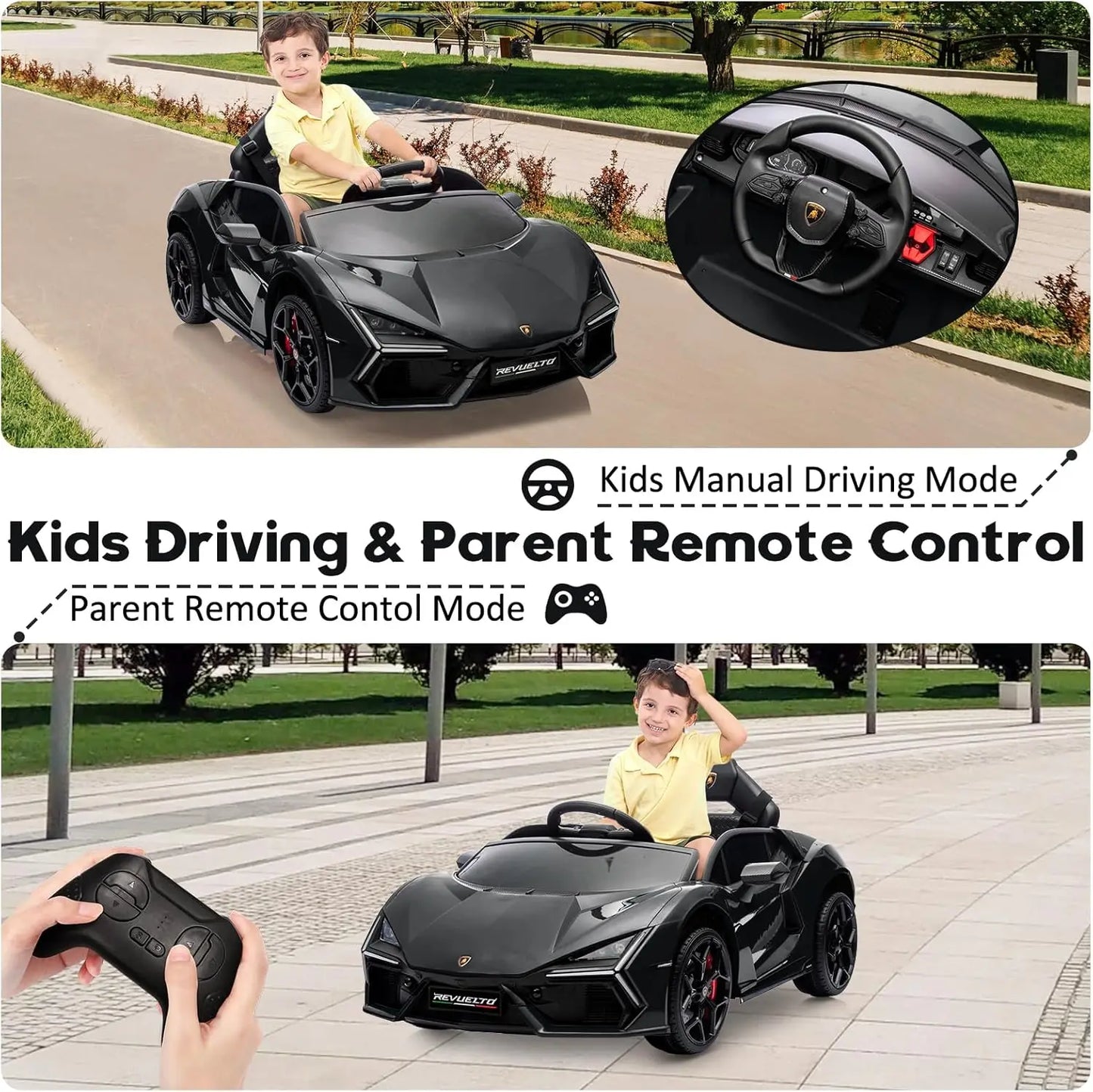 Kids Licensed Lamborghini  Electric Vehicle Sports Car Toy with Music/Remote Control