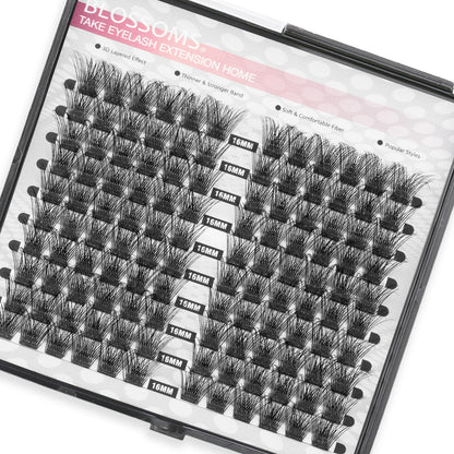 ETVITE DIY Cluster Lashes Fluffy Volume Eyelash Extension Natural Bundles Individual Lashes