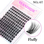 New Style 100D/120D DIY Lash Extension  Clusters Eyelash Natural  Dovetail