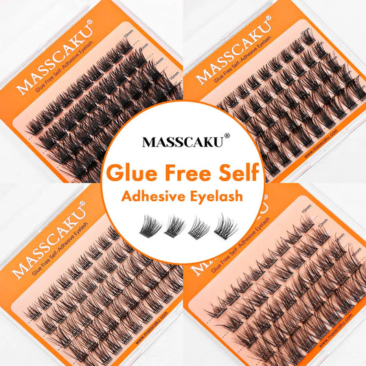 MASSCAKU DIY Self-Adhesive Cluster Lashes 5Rows/Box  Reusable