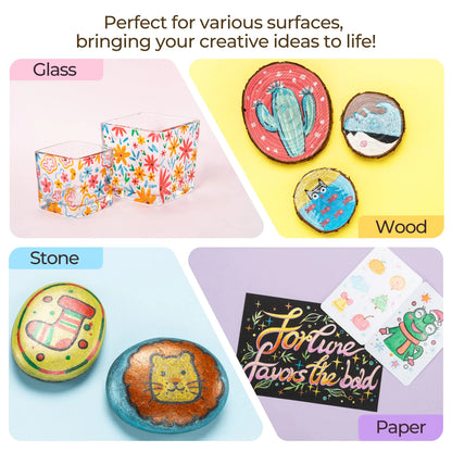 Ohuhu Glitter Metallic Marker Pens