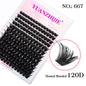 New Style 100D/120D DIY Lash Extension  Clusters Eyelash Natural  Dovetail