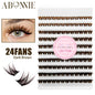 ABONNIE Dark Brown 40D 60D Diy Cluster Lashes Heat Bonded