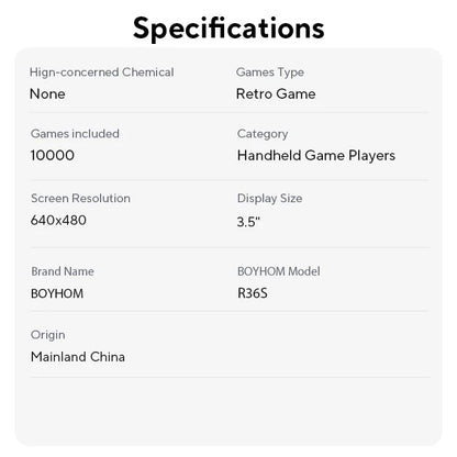 Retro Handheld Video Game Console