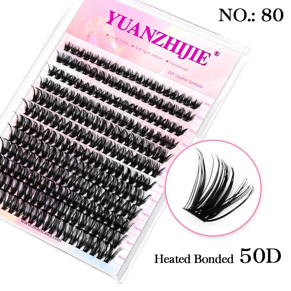 MASSCAKU Newest 240 Clusters 20D DIY Cluster Eyelashes Extension Premade Fans Russian Natural