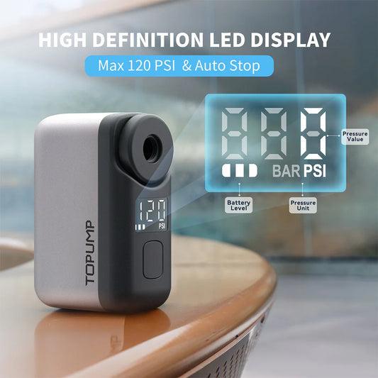 Electric Mini Portable Pump for Bike Cordless Tire Inflator 120PSI