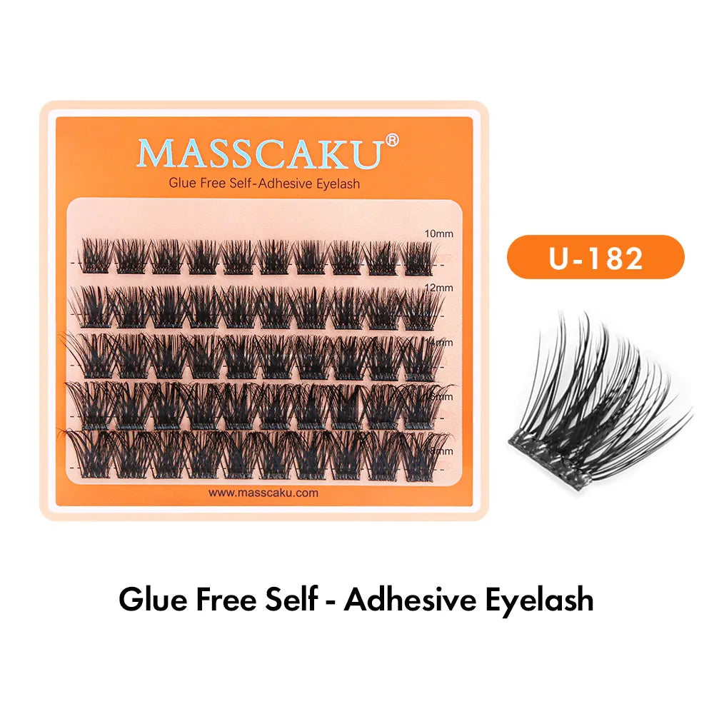 MASSCAKU DIY Self-Adhesive Cluster Lashes 5Rows/Box  Reusable