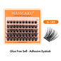 MASSCAKU Self Adhesive Cluster Lashes Glue-FreeEyelash Extension Individual Lashes