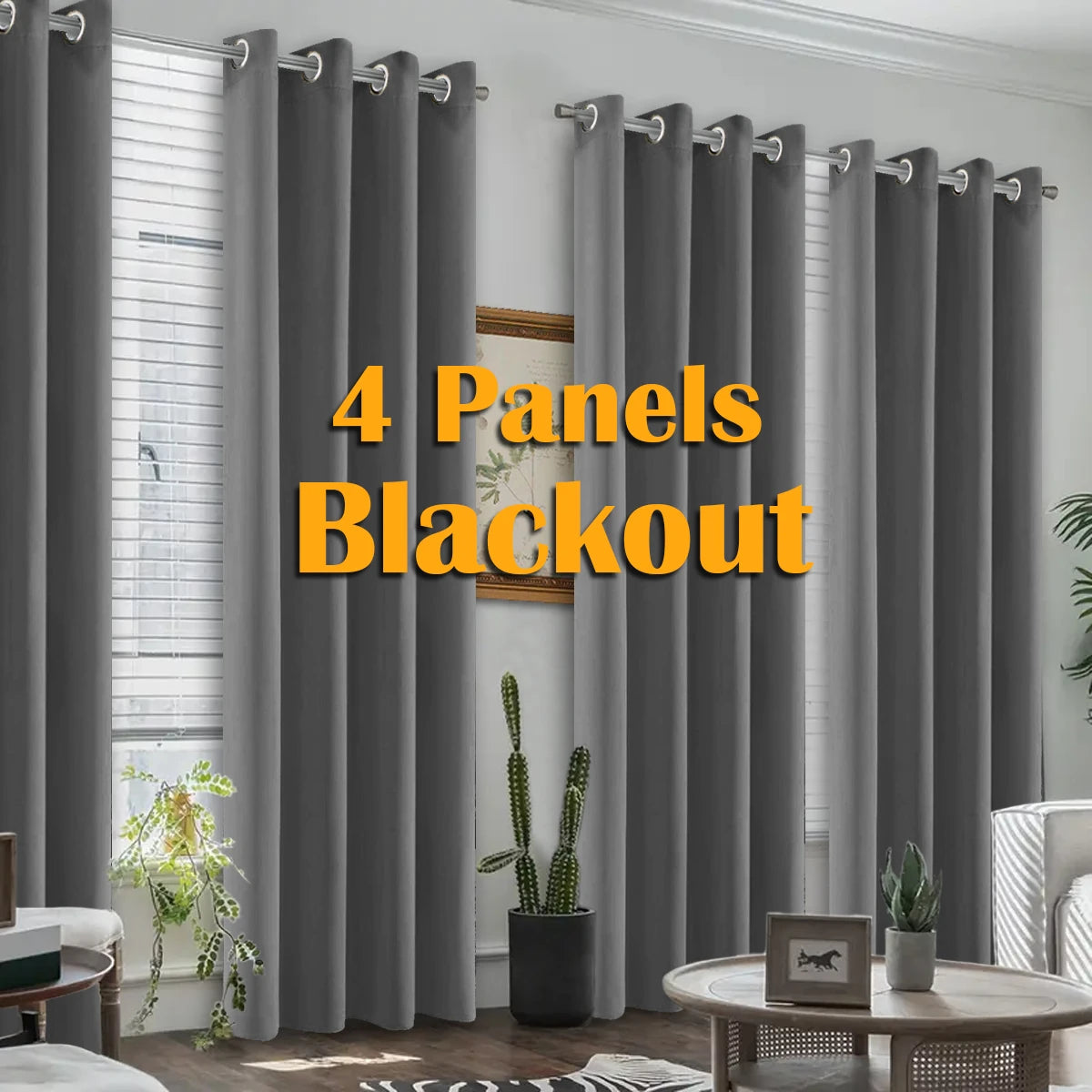 4PCS Blackout Curtains,