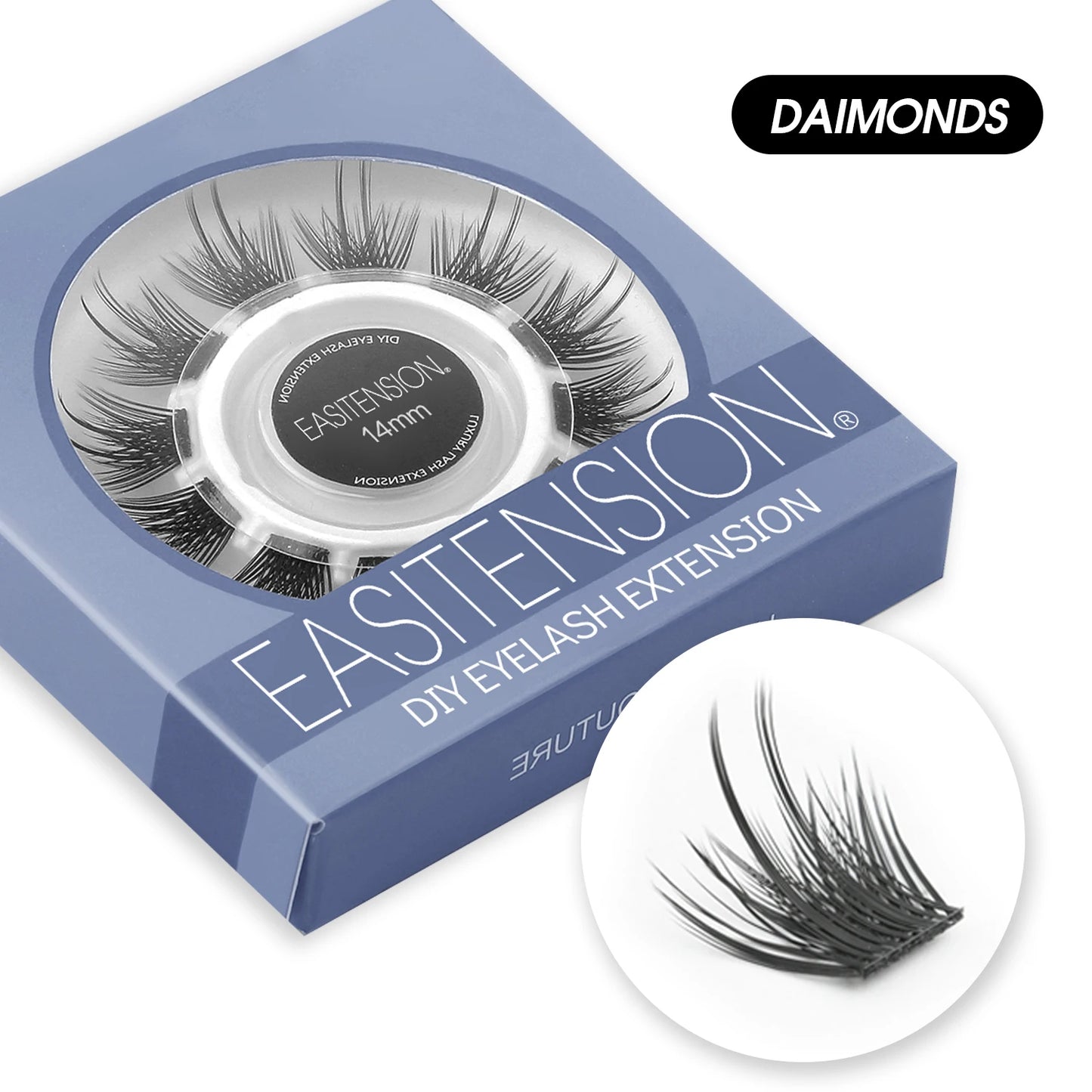 EASITENSION  9 Styles DIY Cluster Eyelash Extension Faux Mink  Natural Dovetail