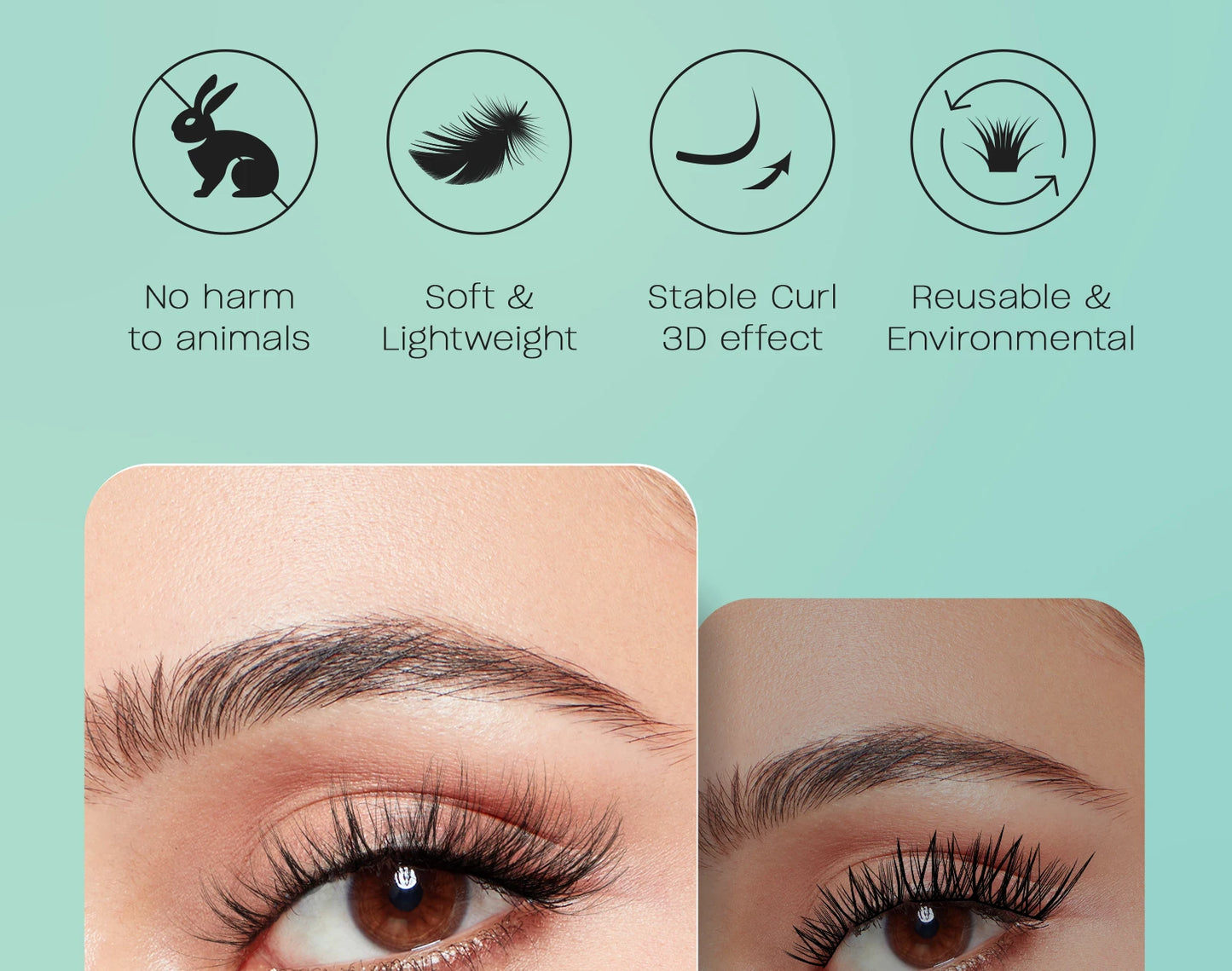 VYRILA 3D Wispy Individual Lashes Fluffy Natural 8-16mm D Curl