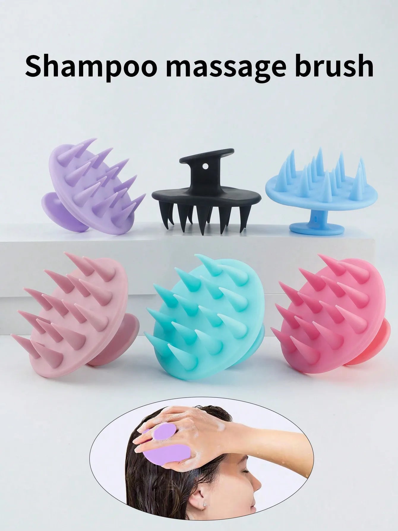 1pc Silicone Shampoo Brush