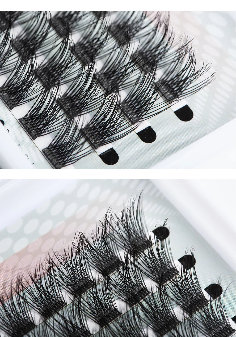 ETVITE DIY Cluster Lashes Fluffy Volume Eyelash Extension Natural Bundles Individual Lashes