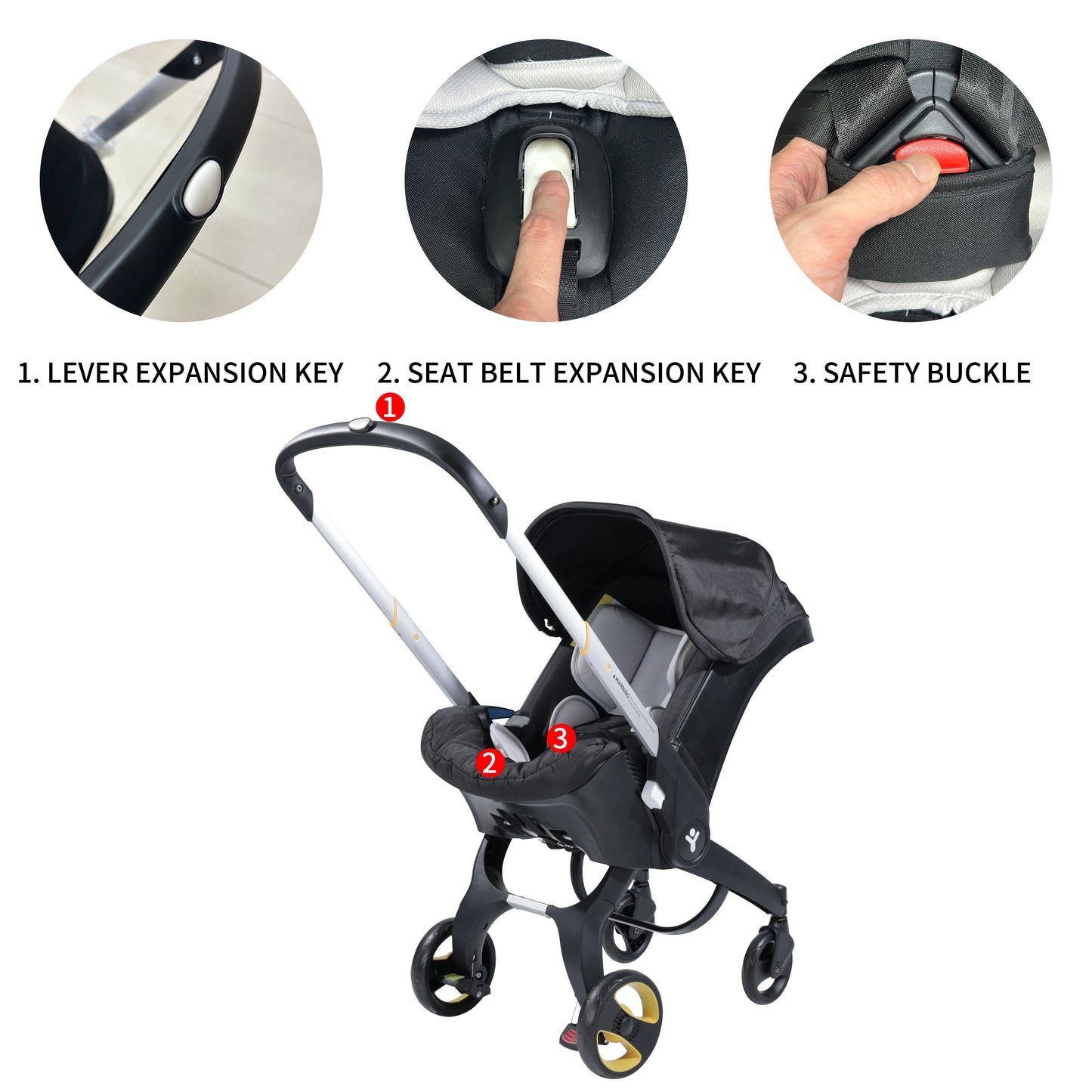 Foldable baby stroller