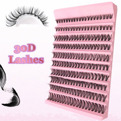 Eyelash Extension  Mix Lash Clusters with Lash Bond and Seal and Lash Accessories