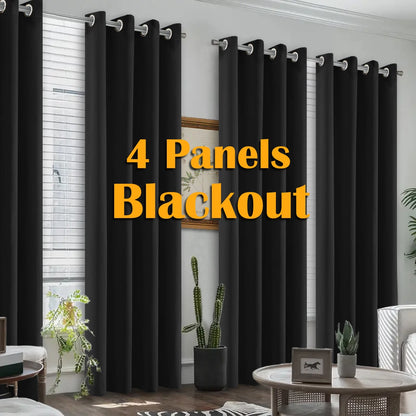 4PCS Blackout Curtains,