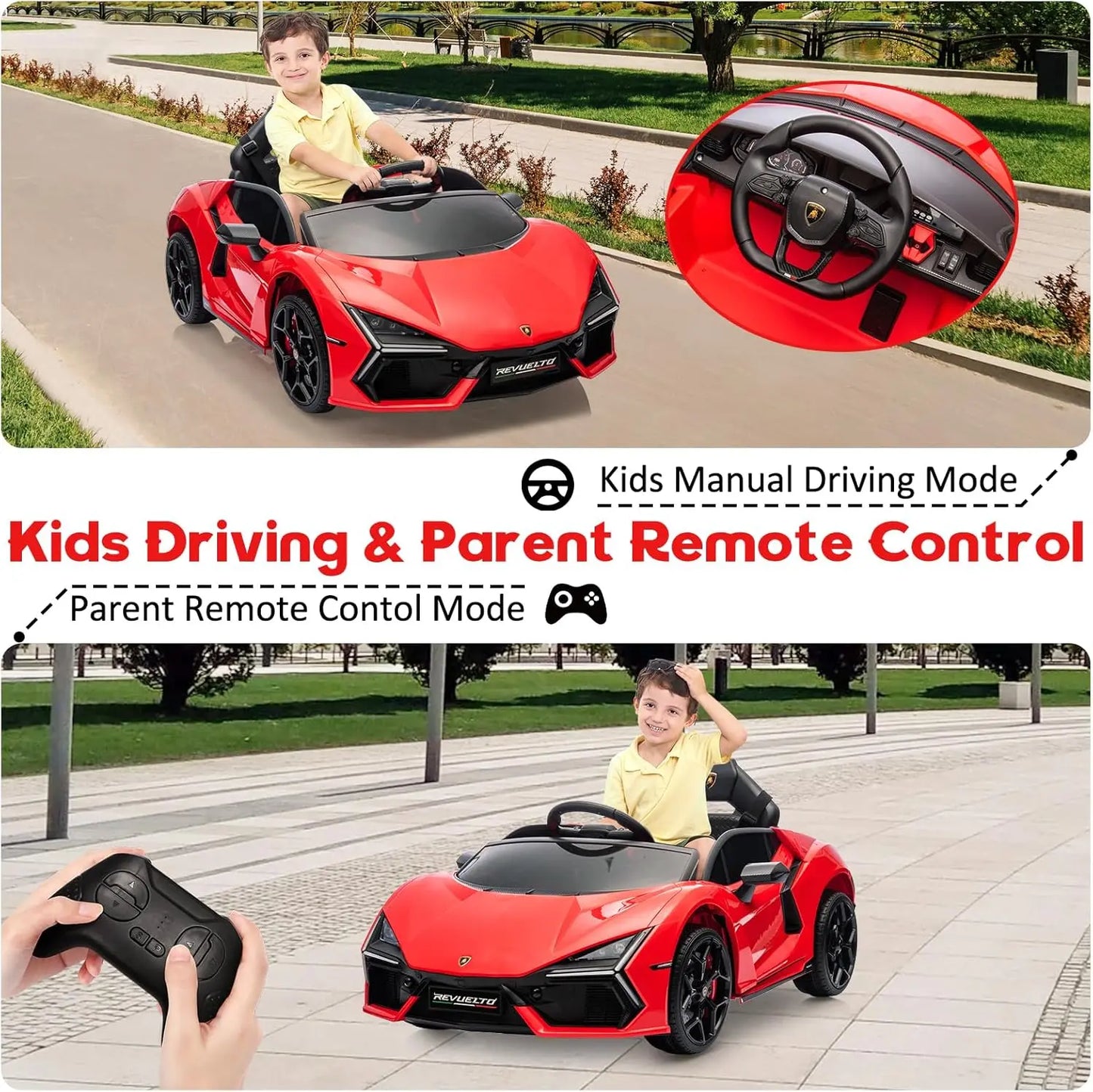 Kids Licensed Lamborghini  Electric Vehicle Sports Car Toy with Music/Remote Control