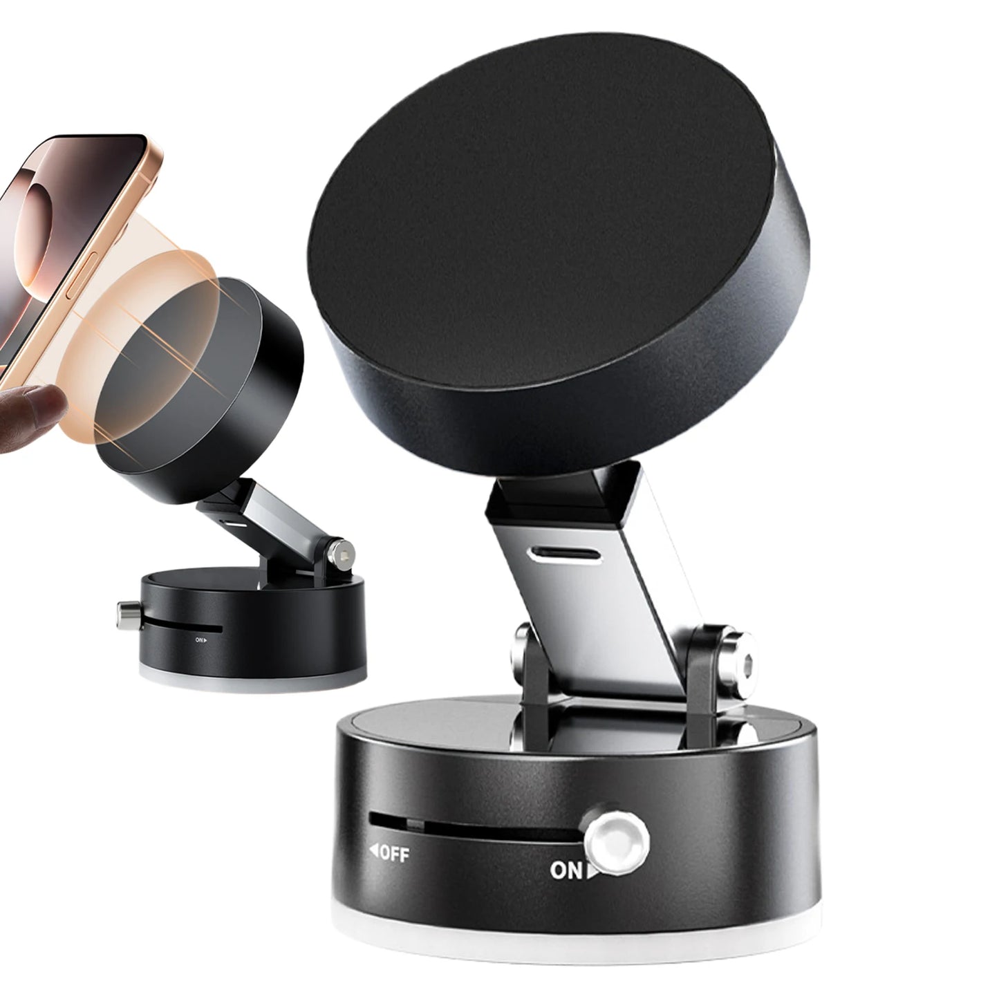 Vacuum Suction Cup Magnetic Car Phone Holde