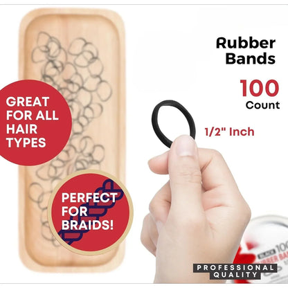 1000 RUBBER BANDS 1/2" #BLACK