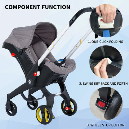 Foldable baby stroller