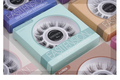 EASITENSION  9 Styles DIY Cluster Eyelash Extension Faux Mink  Natural Dovetail