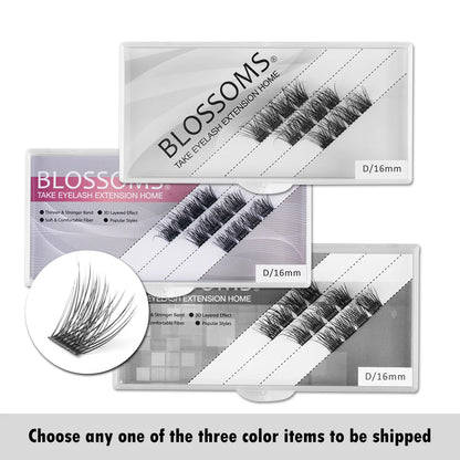 ETVITE DIY Cluster Lashes Fluffy Volume Eyelash Extension Natural Bundles Individual Lashes