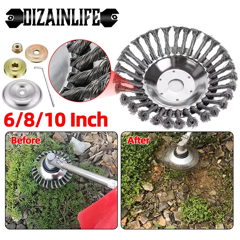 10 Inch Steel Wire Wheel Grass Trimmer