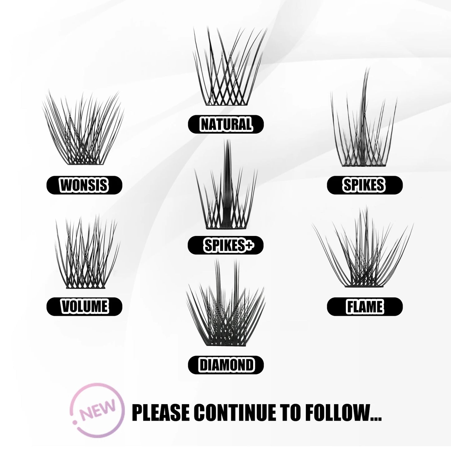 Cluster Lashes Mix Length Extension Beam