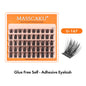 MASSCAKU Self Adhesive Cluster Lashes Glue-FreeEyelash Extension Individual Lashes