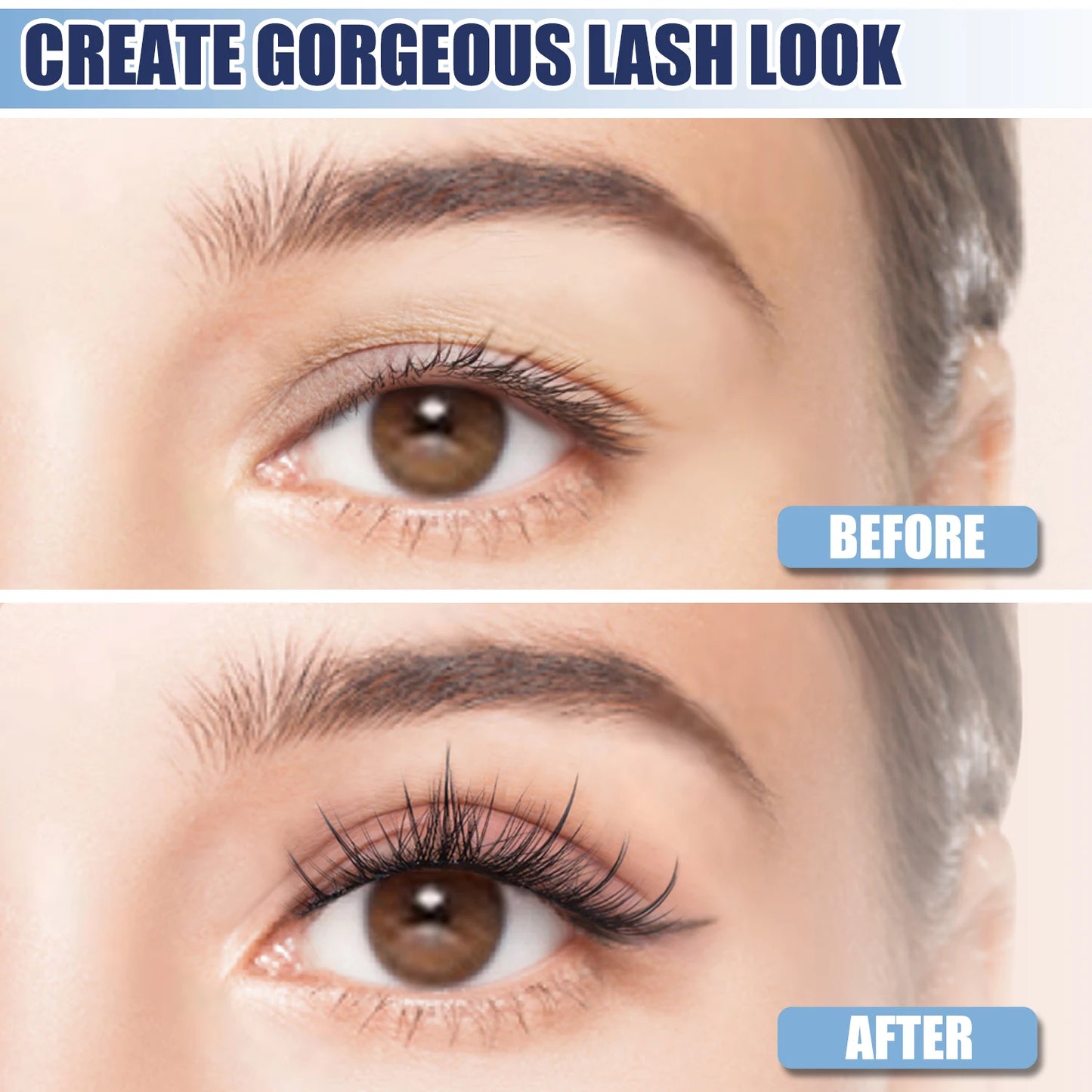 ETVITE DIY Cluster Lashes Fluffy Volume Eyelash Extension Natural Bundles Individual Lashes