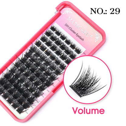 MAASCAKU New Style 8-16mm Mix Length Handmade Makeup Eyelash D/DD Curl Natural Korean PBT Fiber