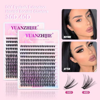 MASSCAKU Newest 240 Clusters 20D DIY Cluster Eyelashes Extension Premade Fans Russian Natural