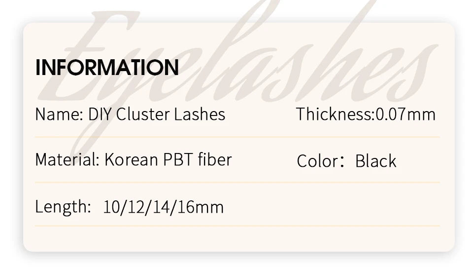 EASITENSION  9 Styles DIY Cluster Eyelash Extension Faux Mink  Natural Dovetail