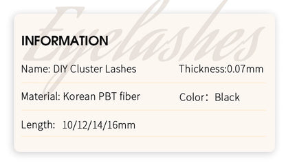 EASITENSION  9 Styles DIY Cluster Eyelash Extension Faux Mink  Natural Dovetail