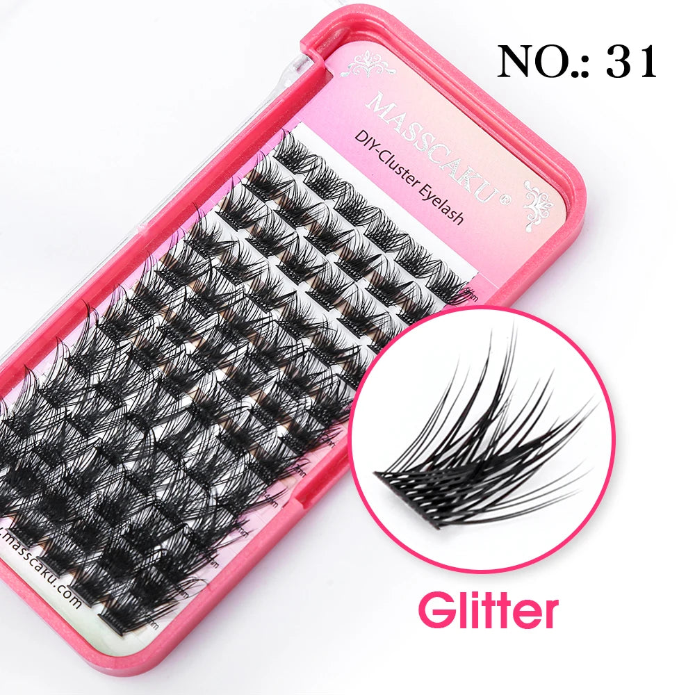 MASSCAKU 0.07mm  Hybrid Eyelashes Waterproof Handmade DIY Clusters