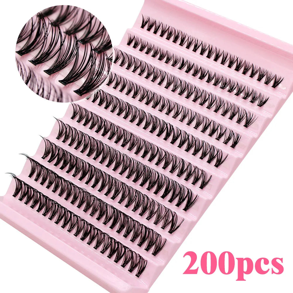 Big Capacity Super Bunch Cluster Lashes 8-16mm Mix Charm Style Eyelashes Extension