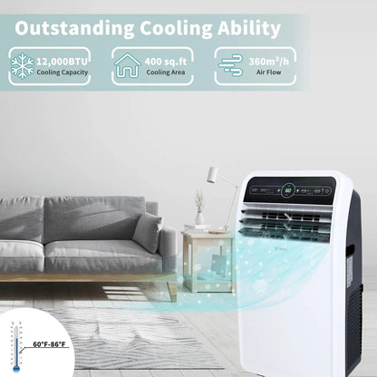 12,000 BTU Smart Wi-Fi Portable Air Conditioner